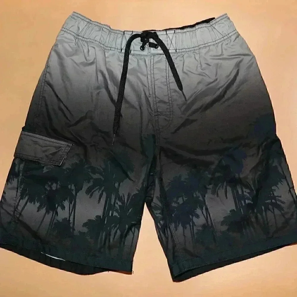 Mossimo Supply Co. Men’s Size M Swim Trunk Board Shorts Surf Pants Palm‎ Trees